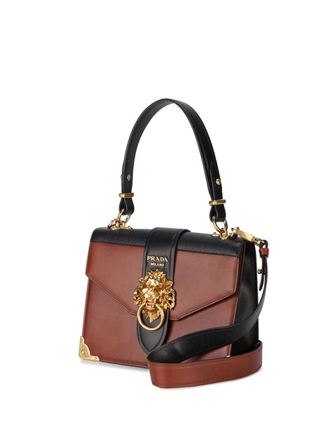 prada lion head|Prada Animalier Lion Head Shoulder Bag in Brown .